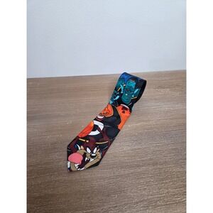 Space Jam Vintage Tie Looney Tunes Taz Bugs Bunny Martian Mens Necktie‎